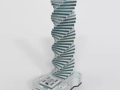 Futuristic Building 3D model purchase