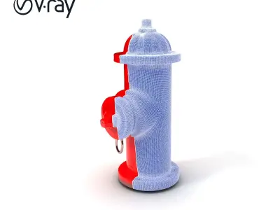 Fire Hydrant D Model Pack for Realistic Urban Scenes Low-poly 3D model