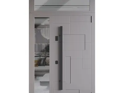 Modern entrance door 01 3D model