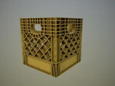 Milk Crate - 4K PBR Game Ready Low-poly 3D model