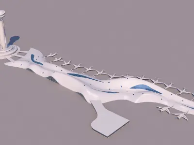 0141 - Airport Organic Building 3D model