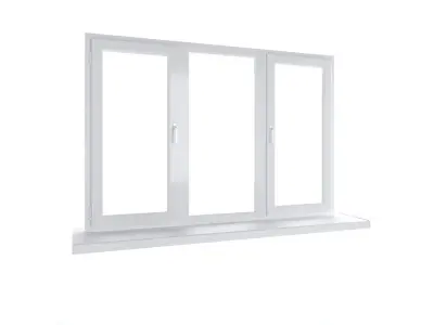 Large plastic window - whire 3D model
