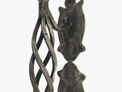 Forged door knob 3D model