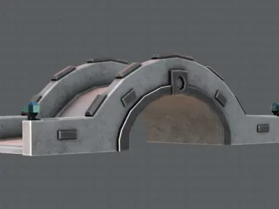 Bridge V02 Low-poly 3D model