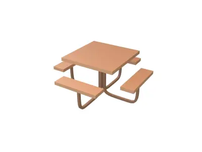 Park Table v1 001 Low-poly 3D model