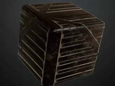 Full Black Corrugated Metal PBR Seamless Texture
