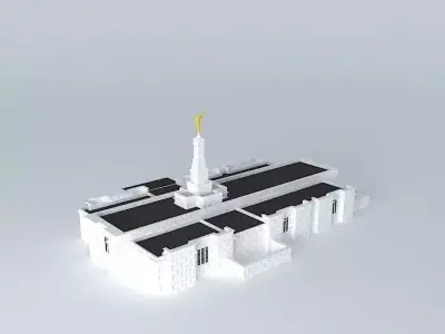 LDS Temple Hermosillo Sonora Mexico Templo Mormon 72nd operat... Free 3D model
