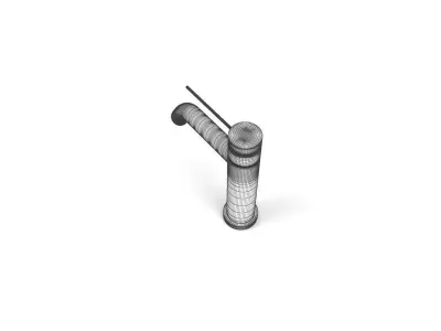 Faucet 3 chrome spout mixer tap Low-poly 3D model