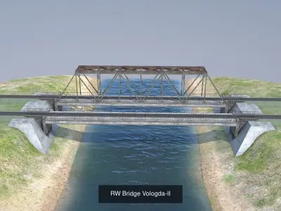 Collection RW Bridge Vologda-II 3D Model Pack
