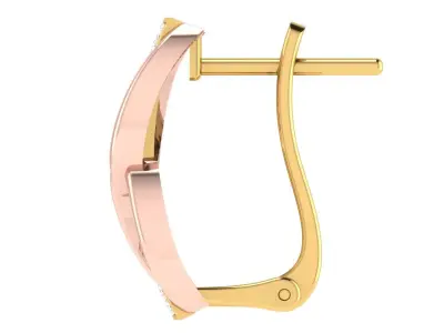 Yellow gold diamond  earring-EZ BI-73 3D print model