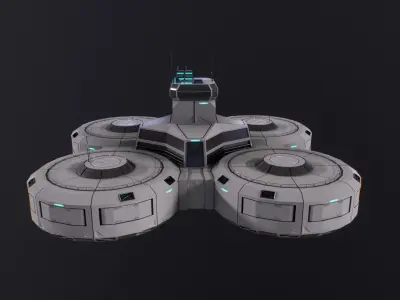 Planetary Storage Module Low-poly 3D model