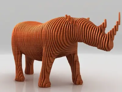 Rhinoceros Parametric Model  3D model
