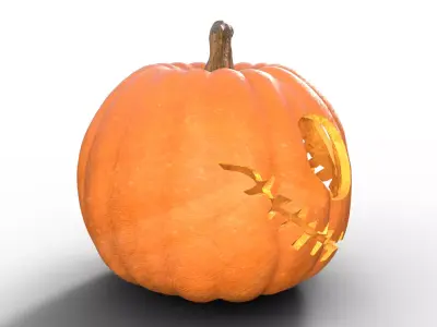 Pumpkin Hollow Grin Low-poly 3D model