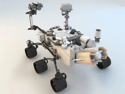 Curiosity Mars Rover Low-poly 3D model