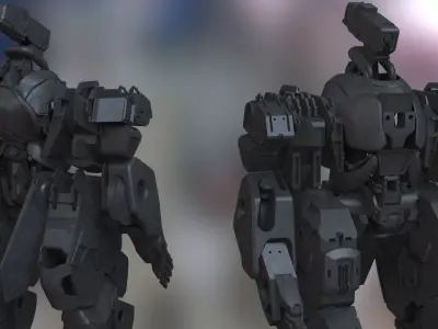 mech robot Grans scifi automat  3D model