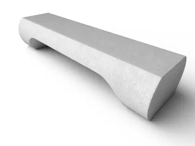 Bench M15 Low-poly 3D model