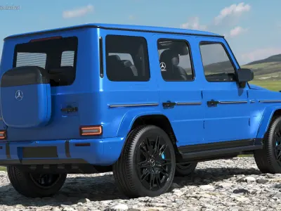  Mercedes-Benz G580 2025 Blue Rigged for Maya 