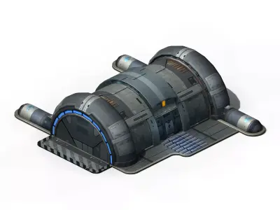 Spacecraft - small ground construction 02 3D model