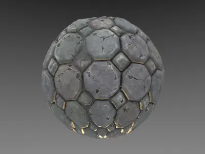 Pavement - Stylised PBR Texture - Material  3D model