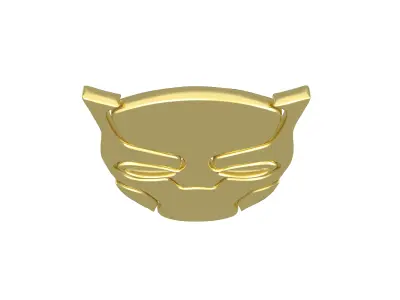 Black Panther Symbol V1 009 Low-poly 3D model