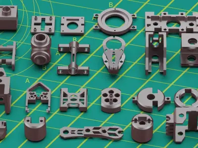 Kitbash part  scifi minipack robotic  3D model