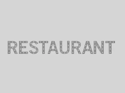 Restaurant Sign With Bulb 3D model