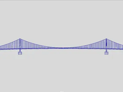 hi details metal bridge 3D model