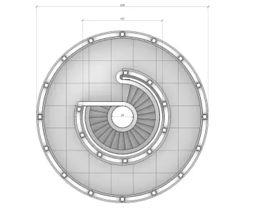 Spiral stairs 3D print model
