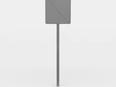 Do not enter sign Low-poly 3D model