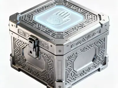 Sci-Fi Biometric Data Container 3D Model Low-poly 3D model