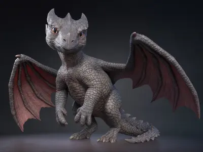  Dragon Baby Rigged 