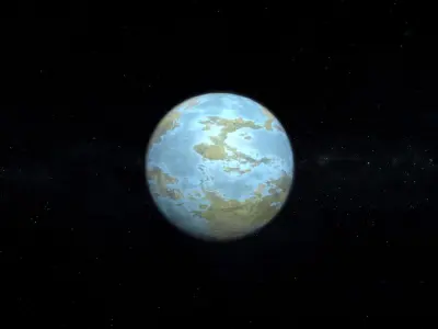 Alien Planet 06 Low-poly 3D model