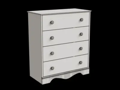 Heavenly 4 Drawers Chest Free 3D model