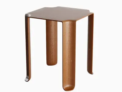 Stackable Plastic Chair A 02 3D model