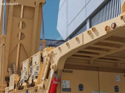  Tactical Dark Eagle Missile System Operating Rigged for Cinema 4D 