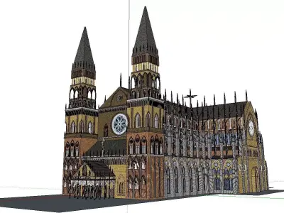 Architecture-Religion-God-Culture-Temple-0251 cathedral 3D model
