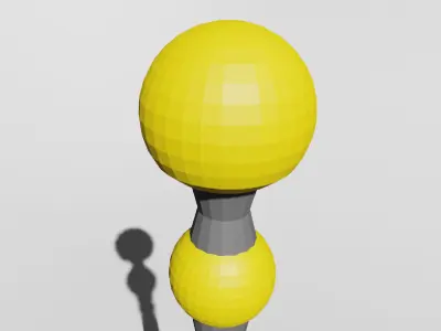 Ball Lamppost  Low Poly Low-poly 3D model