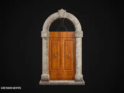 Italian Arch Door Low-poly 3D model