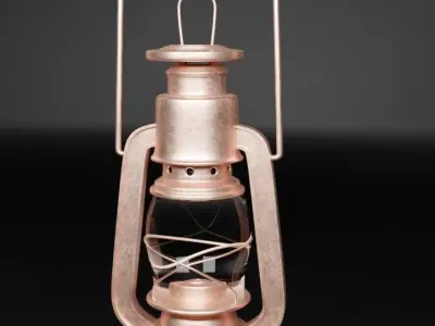 gas lamp low-poly Low-poly 3D model