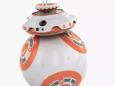 BallDroid orange and bb - robot 3D model