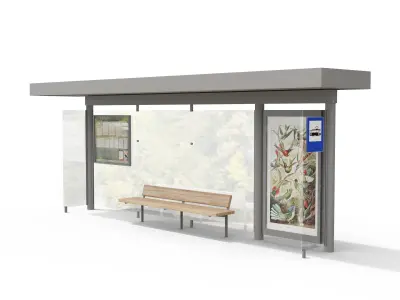 Public transport shelters 3D model