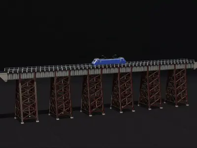 Bridge H0 scale trains Polvorilla viaduct File for 3D Printer 3D print model