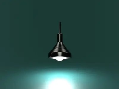 8 Stylized Low Poly Lamps Set Low-poly 3D model