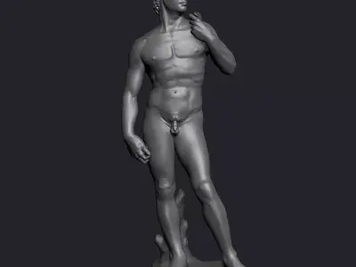 David Statue by Michelangelo Zbrush 3D Model 3D model
