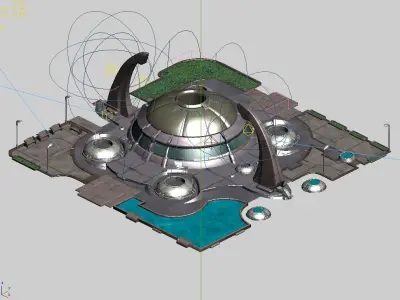 Future World - Life Battery Module Institute 01 3D model