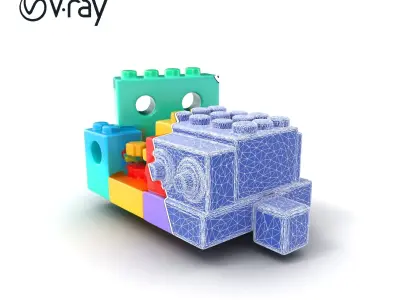 Colorful Building Block Set for Kids model pack Texture