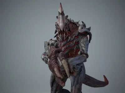 Armored beetle Low-poly 3D model