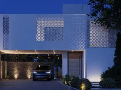 ProVis3D 039 - Modern Exterior Series I Night 3D model