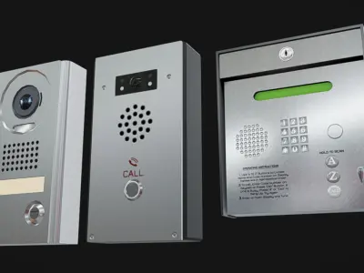 Door Intercom Pack 03 Low-poly 3D model