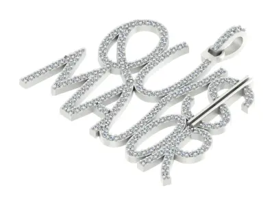 Custom Diamond Pendant 3D print model